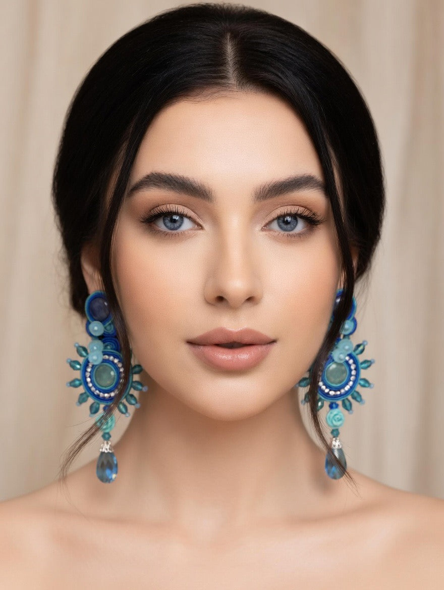 Orecchini Soutache Artigianali Saint-Tropez Océan