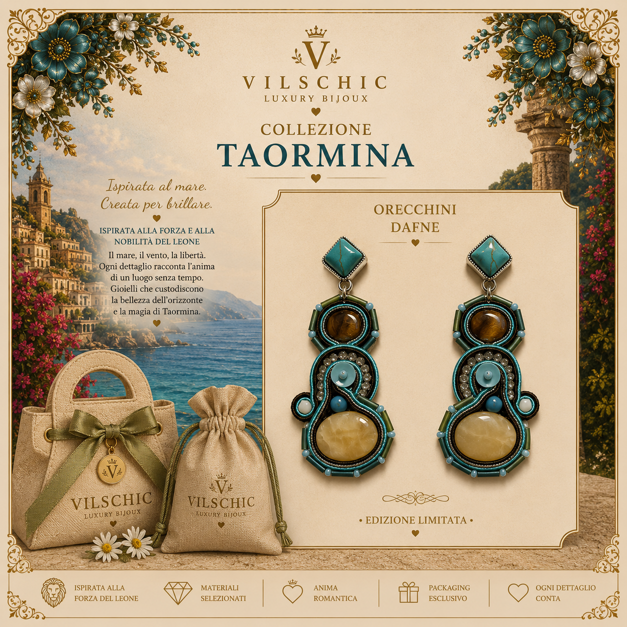 Orecchini Dafne – Collezione Taormina