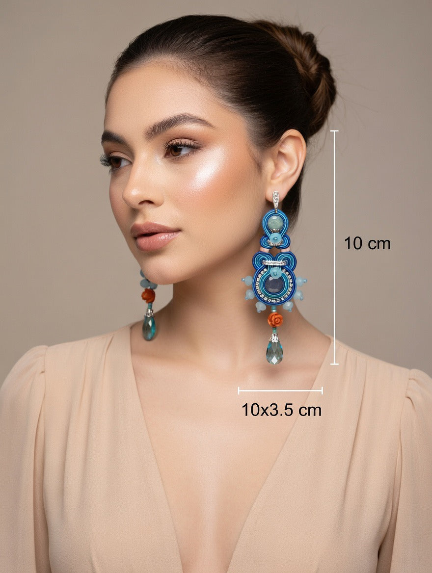 Orecchini Soutache Artigianali Saint-Tropez Soleil
