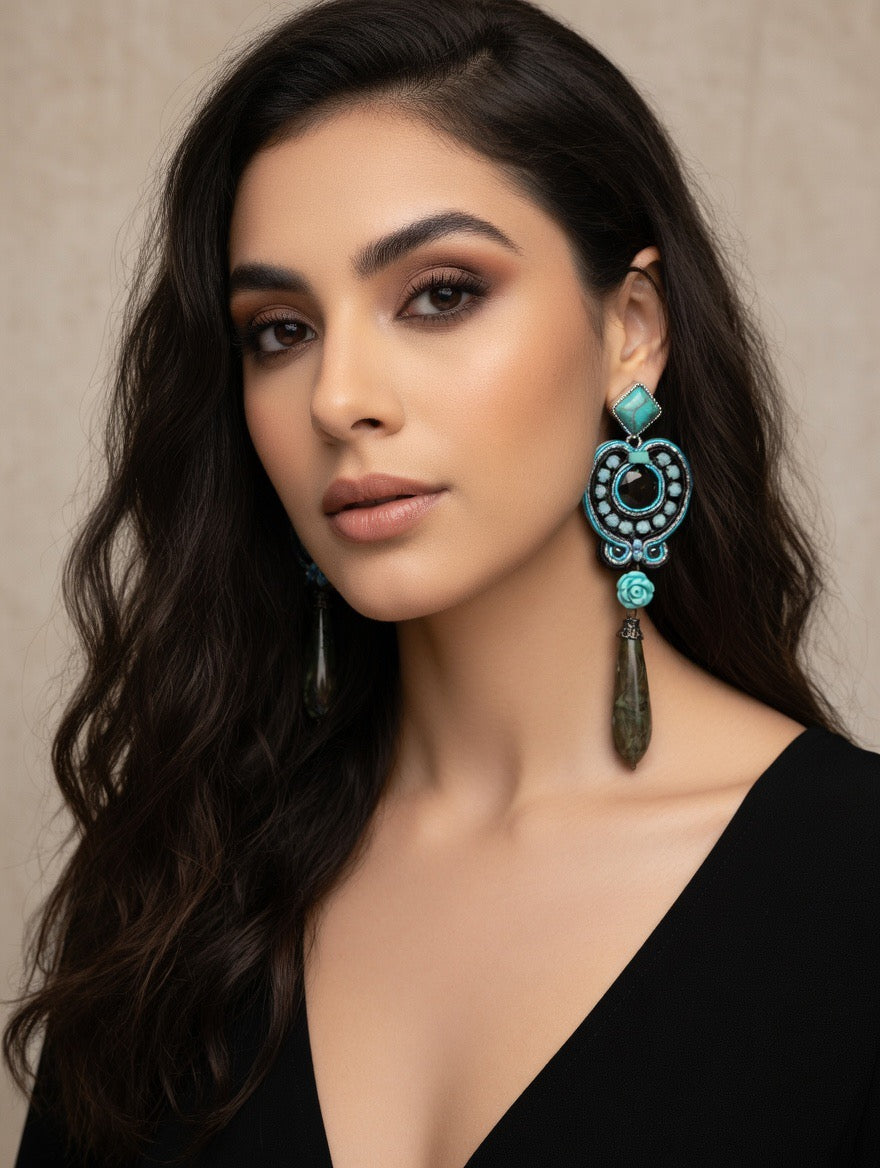 Orecchini Soutache Artigianali Taormina Aura