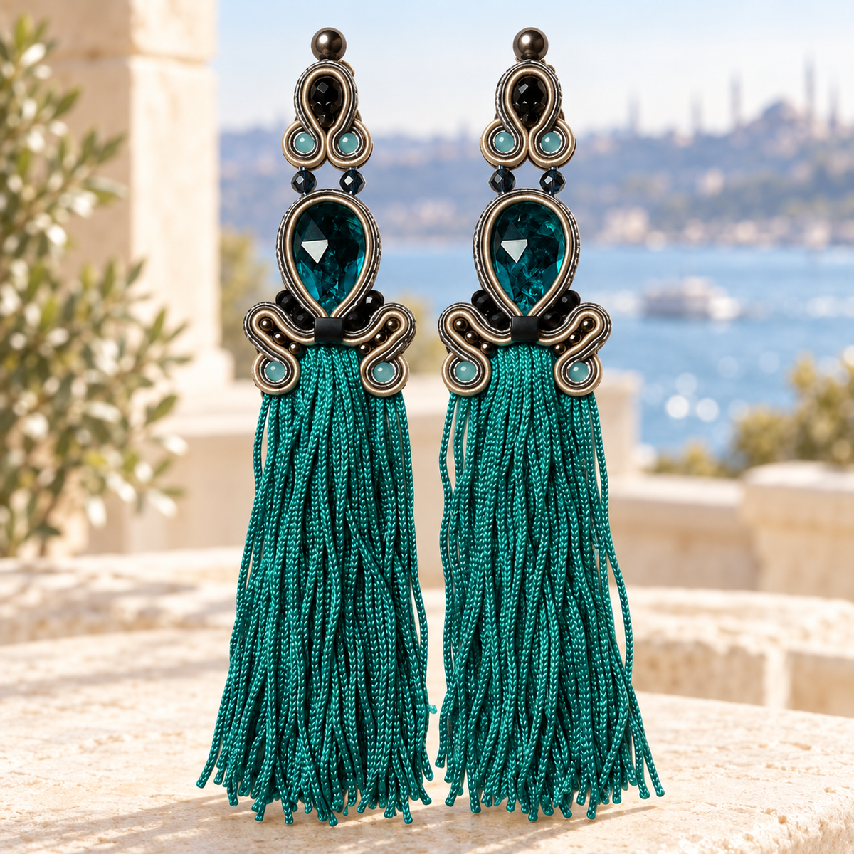 Orecchini Soutache Fatti a Mano Ailin – Collezione Costantinopoli