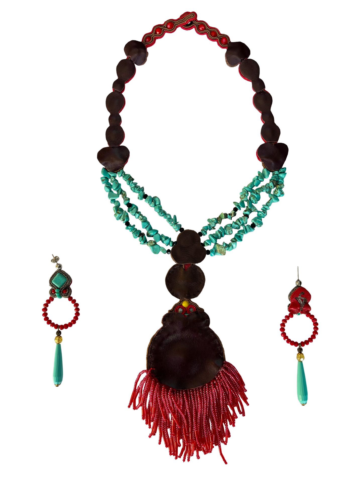 SAVANNAH – Collier con turchese e corallo rosso