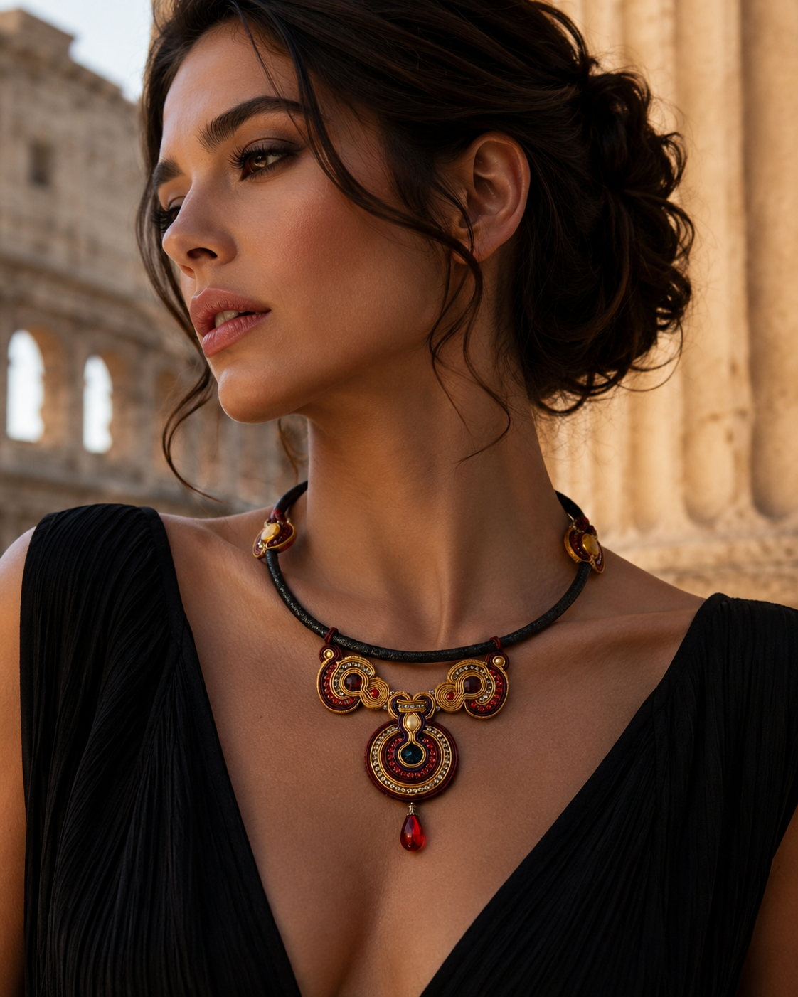 Collana Soutache Aurelia – Roma Eterna | Vilschic Luxury Bijoux