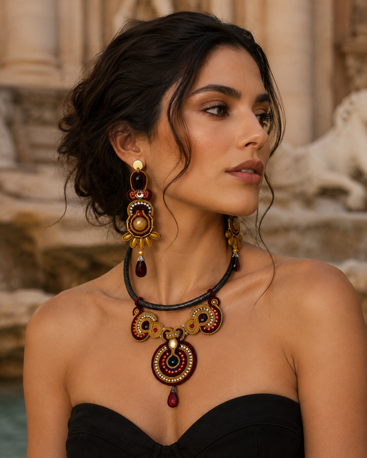 Orecchini Soutache Aurelia – Roma Eterna | Vilschic Luxury Bijoux