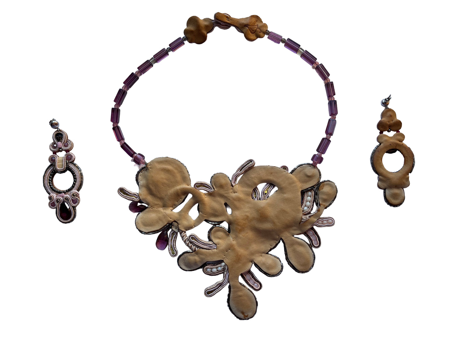 Collana 🌸 DESERT ROSE – Collier con perle, ametista e quarzo