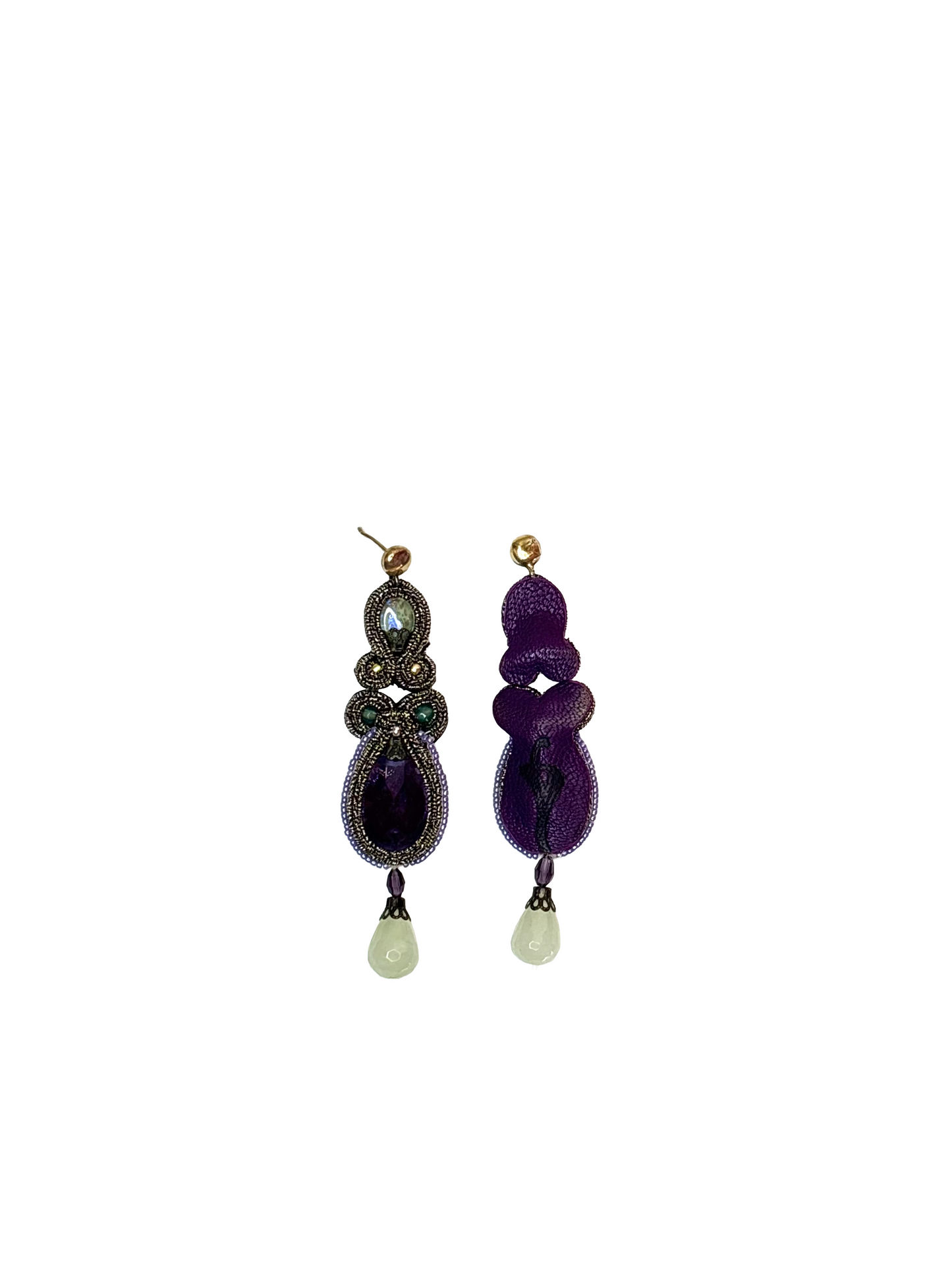 Orecchini Soutache Amethyst Grace – fatto a mano | Vilschic Luxury Bijou