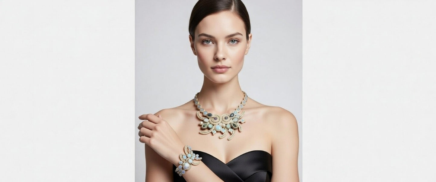 Collana - 🌙 MOONLIGHT

Dolce e misteriosa come la notte, Moonlight racchiude la magia della luce lunare. I suoi riflessi argentei e dorati accarezzano la pelle con eleganza discreta, simbolo di intuizione, calma e bellezza che illumina nel silenzio