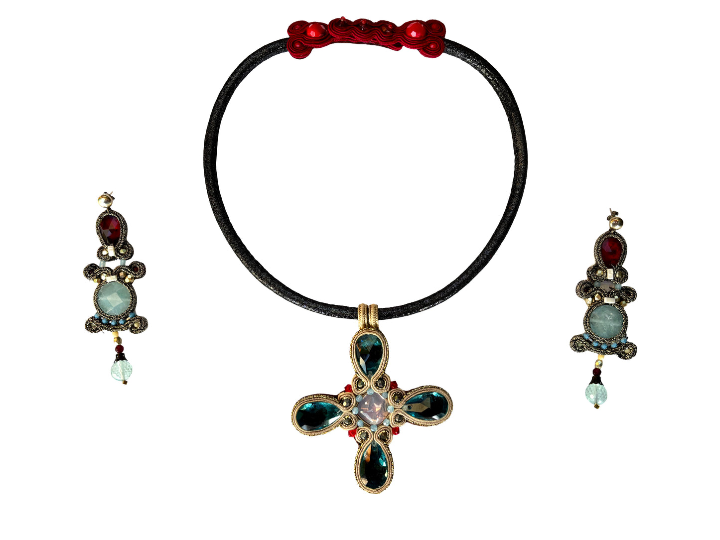 Collana - CROSS ACQUAMARINA collezione Oasi di Smeraldo