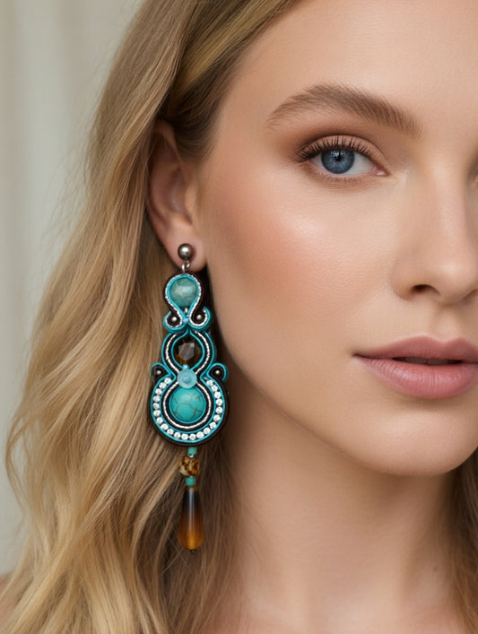 Orecchini Soutache Artigianali Taormina Imperial