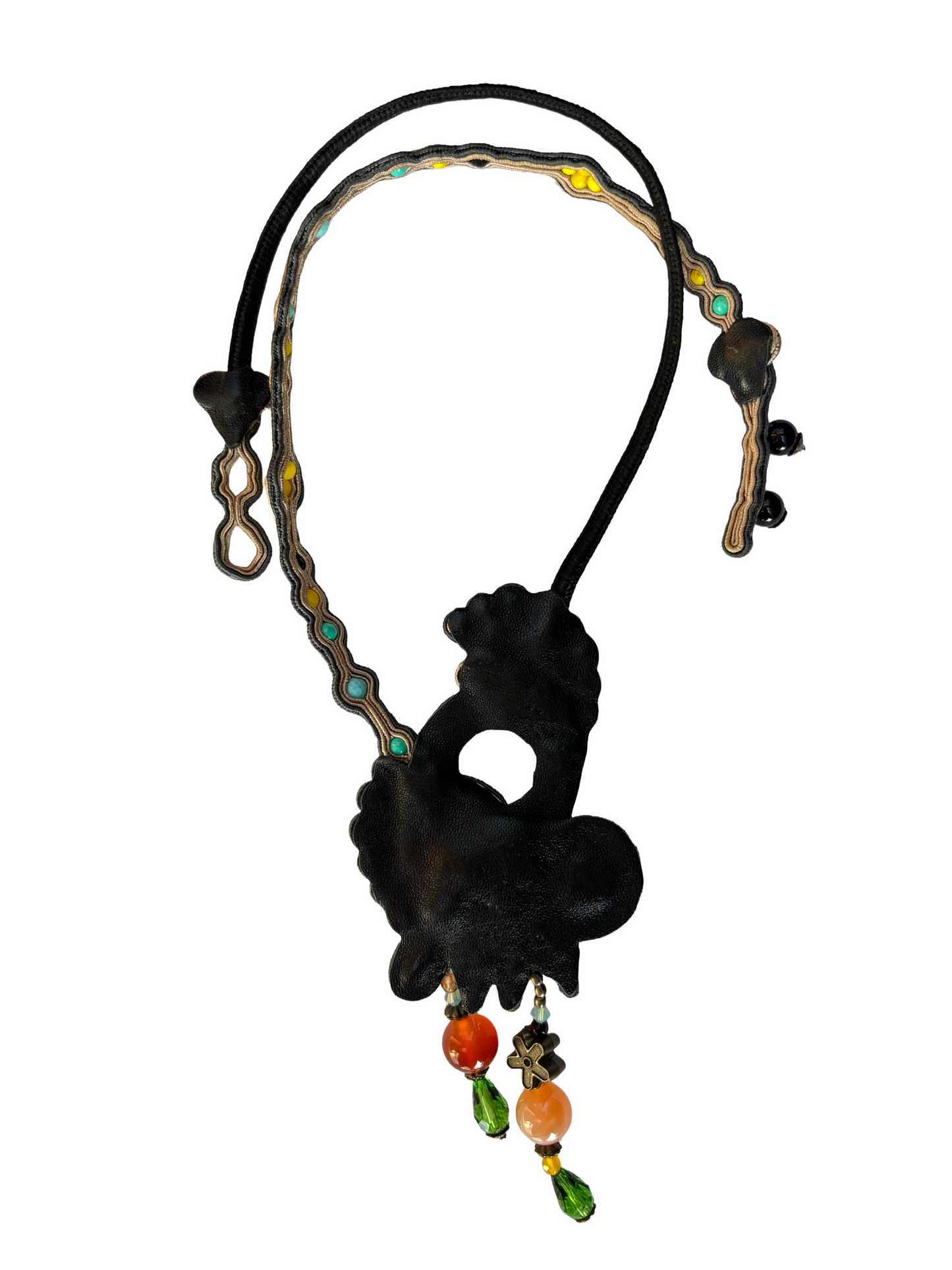 Collana - Raia – Collier con quarzo lime, corniola e turche e