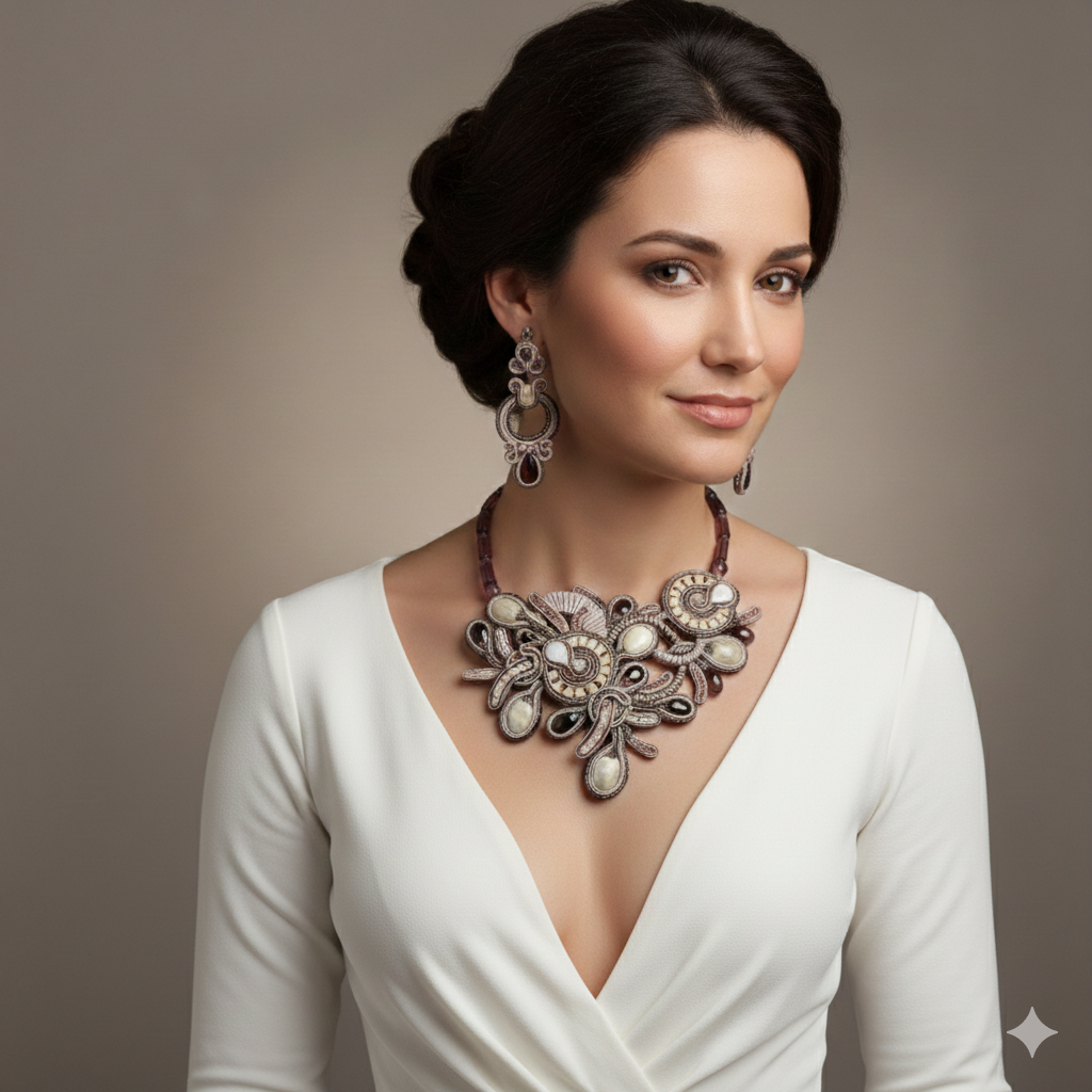 Collana Soutache Desert Rose – Vilschic Luxury Bijou