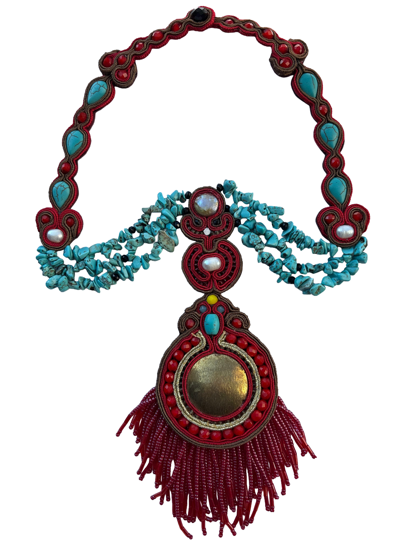 SAVANNAH – Collier con turchese e corallo rosso