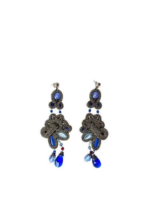 Orecchini “Azzurra” · Cristalli Swarovski blu e azzurro