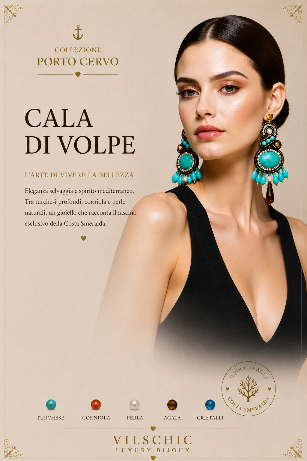 Orecchini Soutache Cala di Volpe – Collezione Porto Cervo