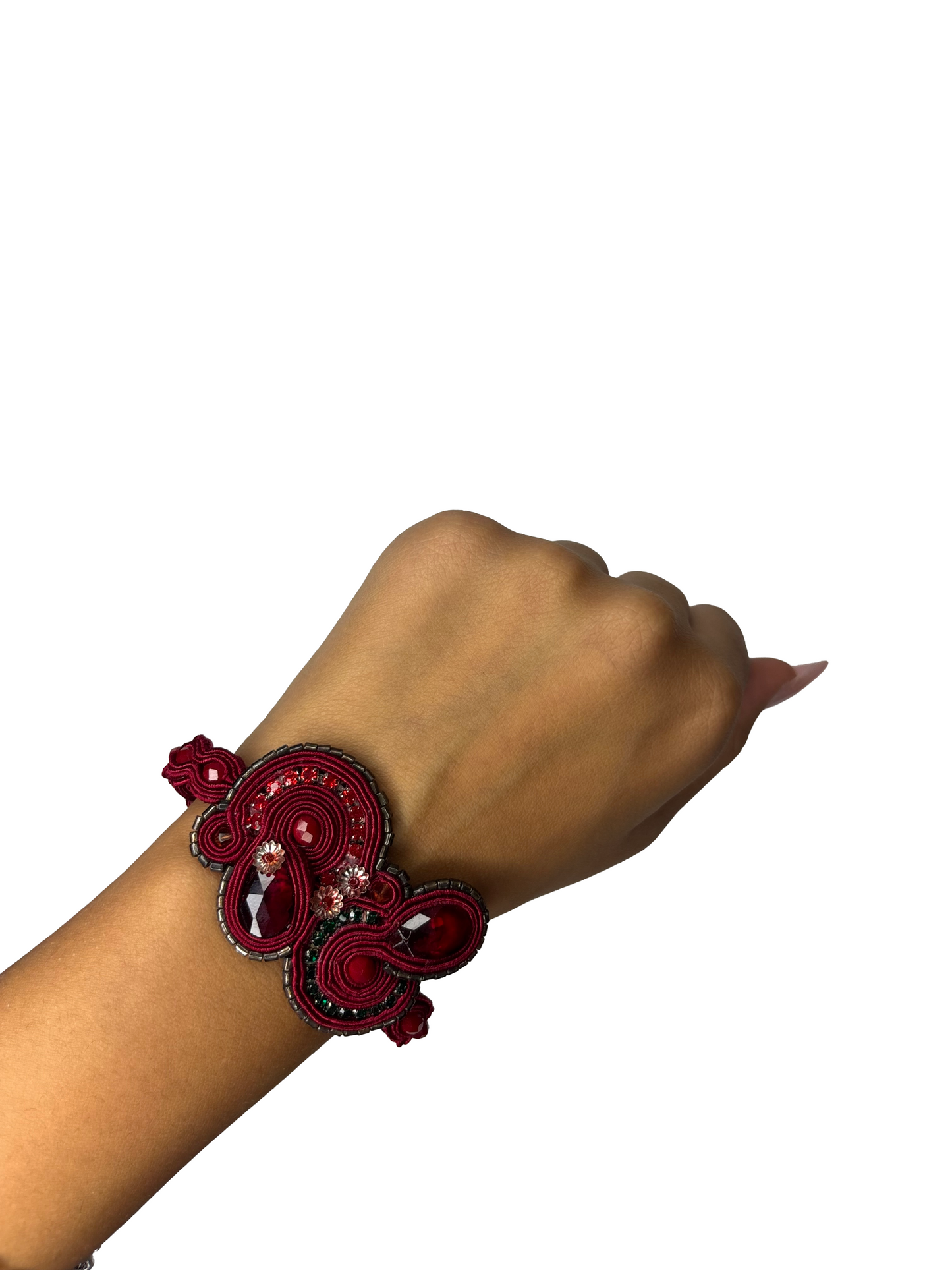 Bracciale Crimson Fire – Soutache fatto a mano | Vilschic Luxury Bijou