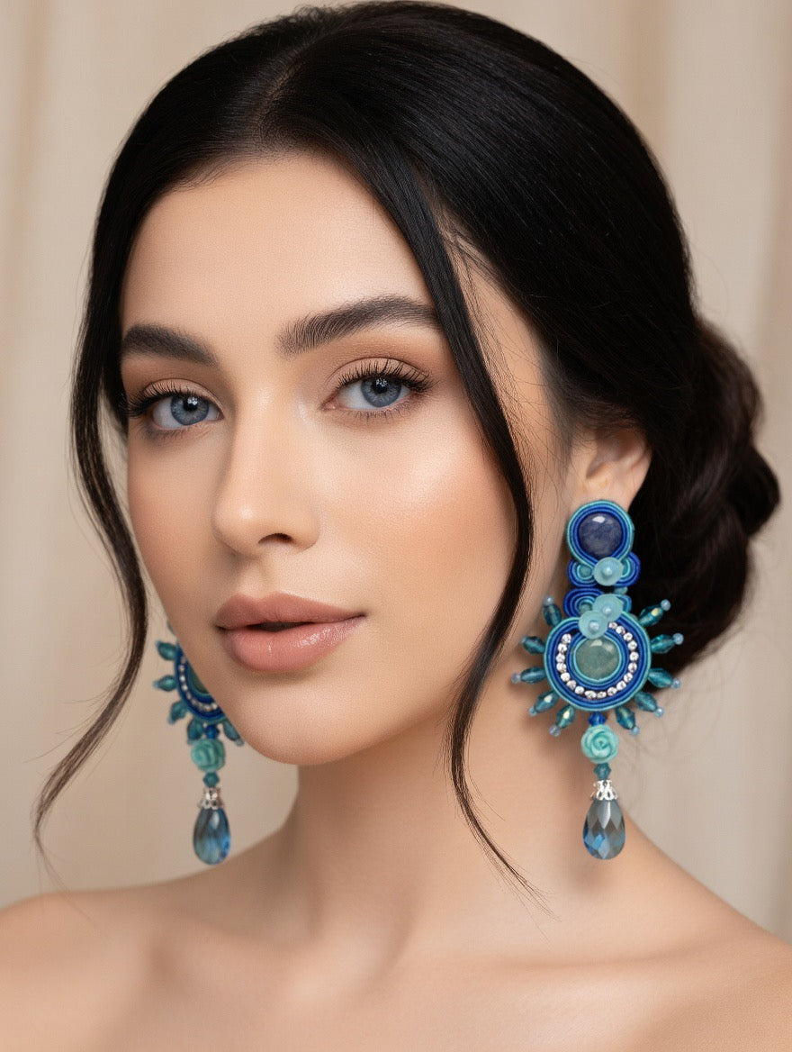 Orecchini Soutache Artigianali Saint-Tropez Océan