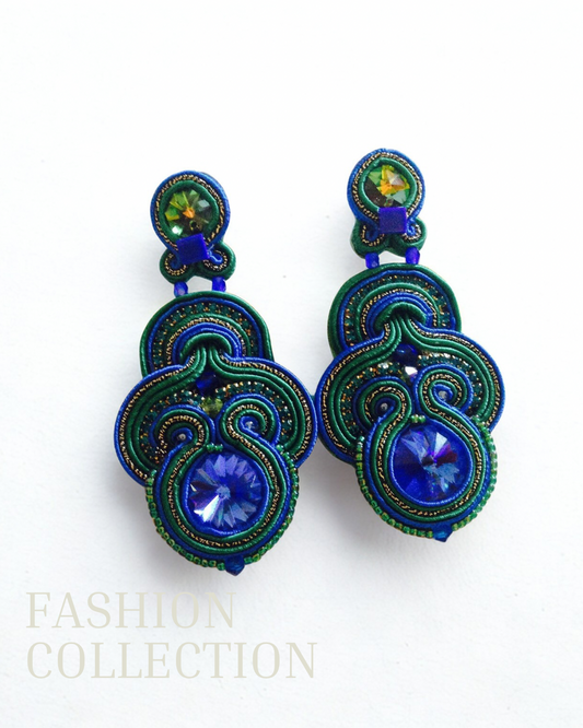 Orecchini Soutache Eternal Saphir – fatto a mano | Vilschic Luxury Bijou