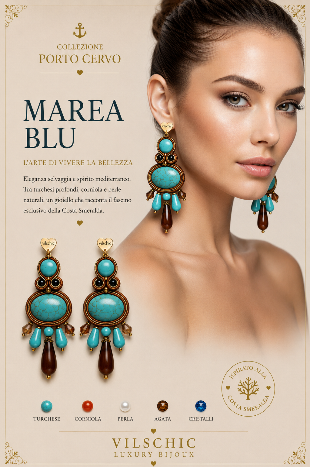 Orecchini Soutache Marea Blu – Porto Cervo Collection